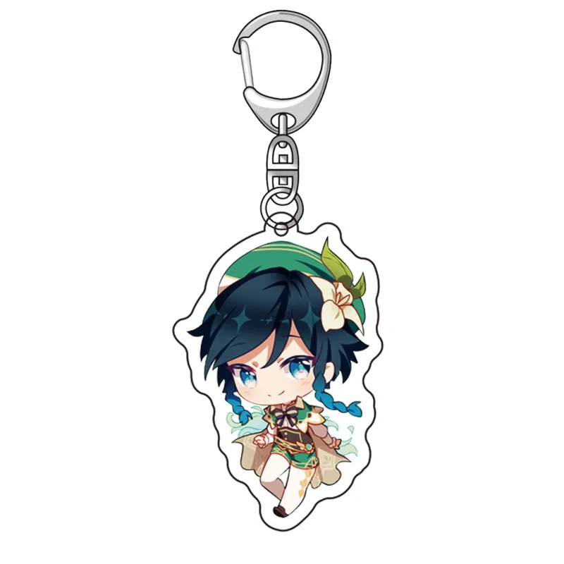 Anime Game Genshin Impact Acrylic Keychain Delicate Craft Mengpa Key Chain Delicacy Car Pendant Small Trinket Ring Gift | Украшения и