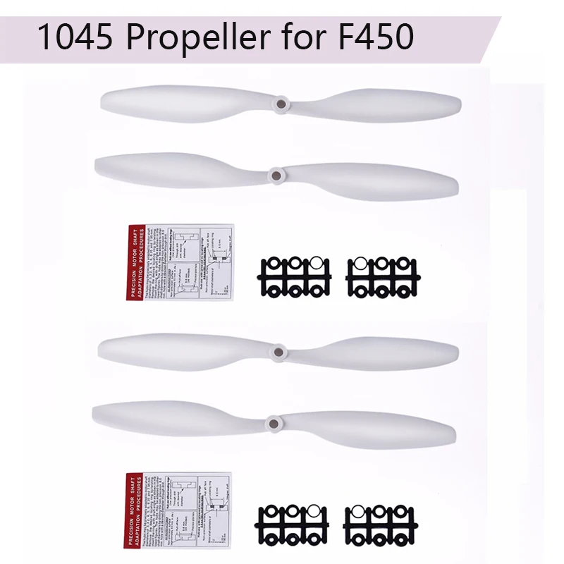 4 шт. лопасти 10 дюймов 10X45 1045 пропеллеры для квадрокоптера F450 F550 Запасные детали