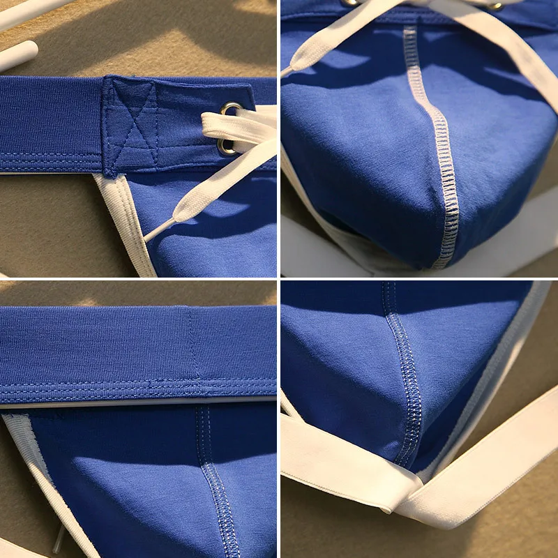 

Sexy Men Underwear Jockstrap Cotton Sexy Bugle Pouch Thong G-strings Cuecas Gay Panties Plus Size Underpants String Bikini Tanga