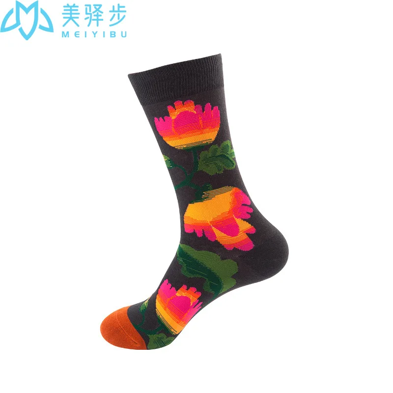 100 Pairs Adults Tsocks Cotton Fashion Stockings Autumn and Winter Stockings Funny