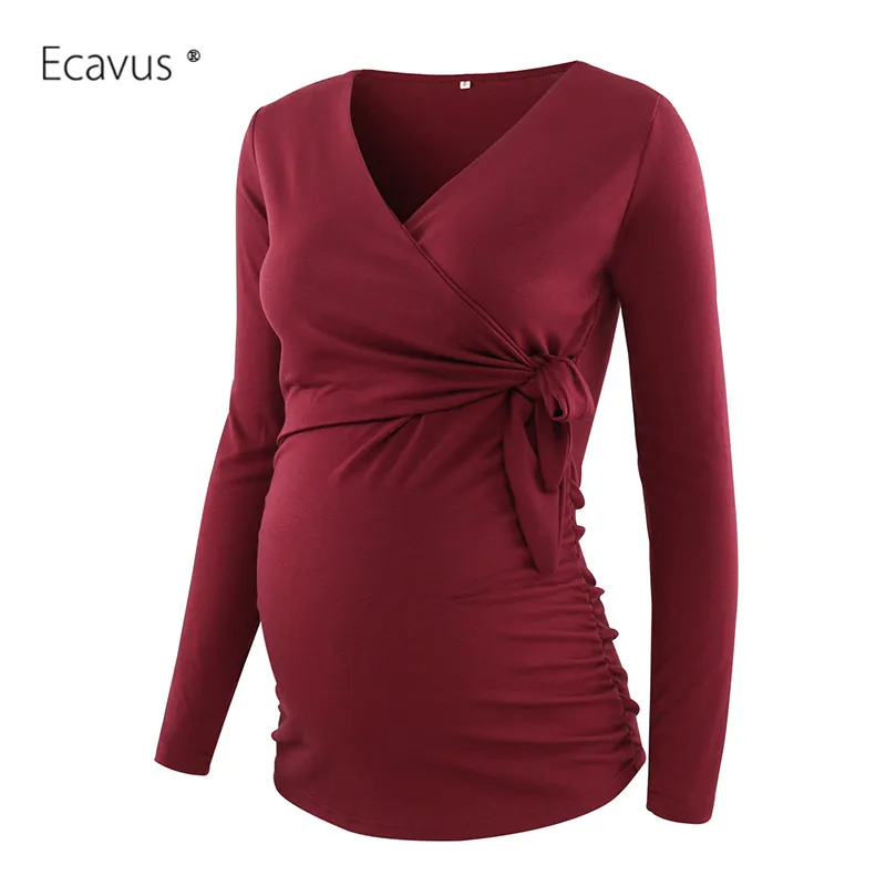 

Блузка для беременных с боковой шнуровкой, одежда для грудного вскармливания, классические модные удобные топы для беременных