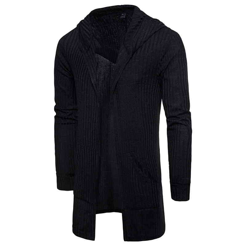Модные мужские весенние толстовки с длинным рукавом кардиган приталенная