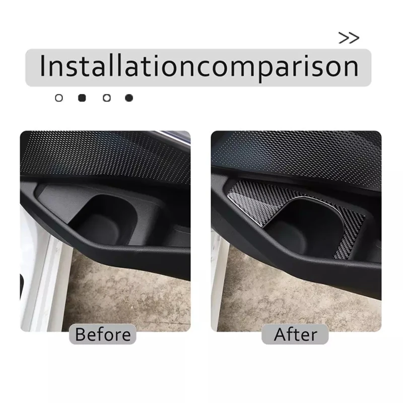 

for-BMW 3 Series G20 G28 2019-2020 Real Carbon Fiber 3D Sticker Door Water Cup Holder Panel Interior Car Accessories