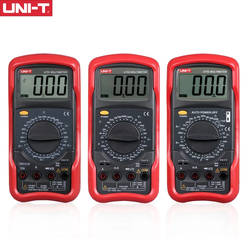 Цифровой мультиметр UNI-T UT51 UT52 UT53 Вольтметр постоянного и переменного тока