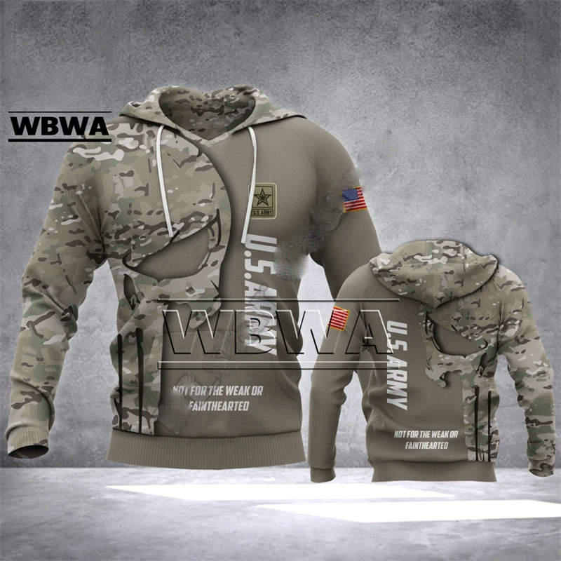 

Армейский костюм WBWA для ветеранов, камуфляжный осенний пуловер в стиле милитари, новый модный тренировочный костюм с принтом в виде солдата...