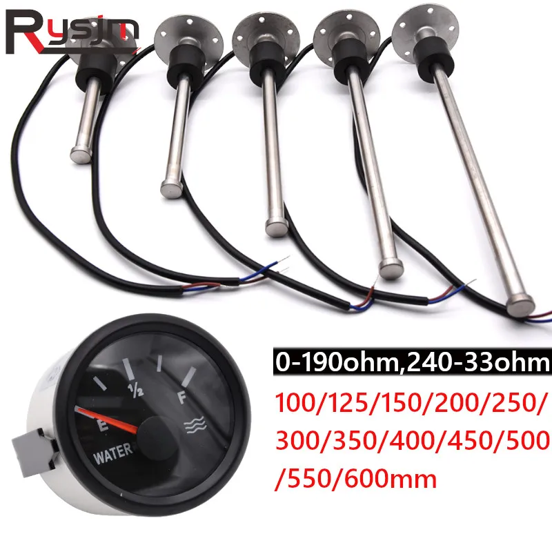 100/125/150/200/250/300 мм Датчик уровня воды подходит для 0 190ohm 240 33ohm 52 Автомобильный датчик