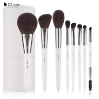ducare 8pcs pearl white makeup brushes set beauty foundation powder eyeshadow make up brush high quality with brush holder