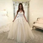 Новое сексуальное кружевное свадебное платье с завышенной талией, белое платье, дешевое свадебное платье es с бесплатной доставкой, свадебное платье с корсетом свадебное платье с кружевом и круглым вырезом