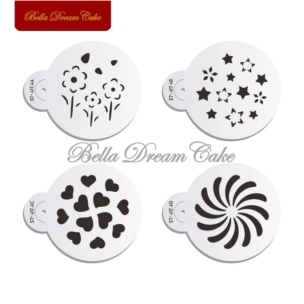 Трафарет для печенья трафарет в форме сердца звезды цветка кофе трафареты