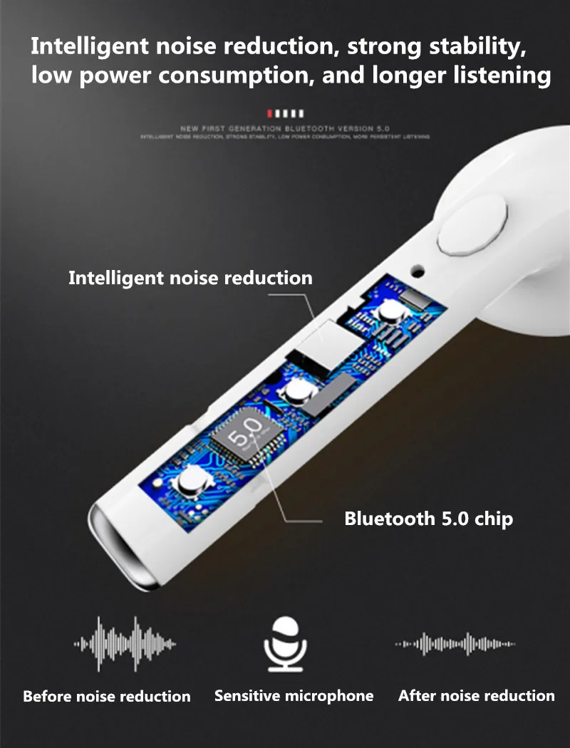 Модный беспроводной Bluetooth наушник чехол для телефона для iPhone 6 6x7 8 Plus Bluetooth ушной чехол для телефона s для iPhone XS MAX XR X Чехол