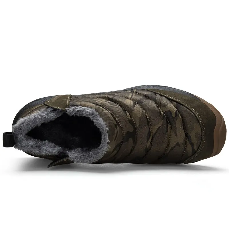 Новинка теплые камуфляжные зимние мужские ботинки высококачественные