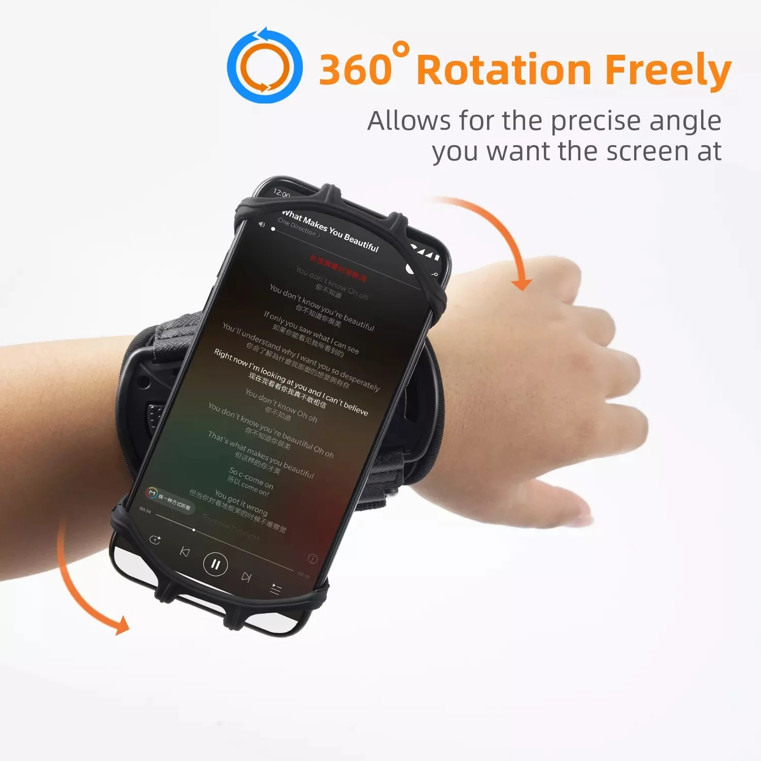 360° rotatable sports phone wristband running wrist bag generation driving takeaway navigation arm fitness cycling trave | Мобильные