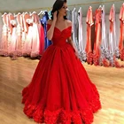 Новинка; Vestidos; Красное бальное платье на одно плечо вечерние платья мнется ротатор рукава Свадебная вечеринка платье с лепестками торжественное платье