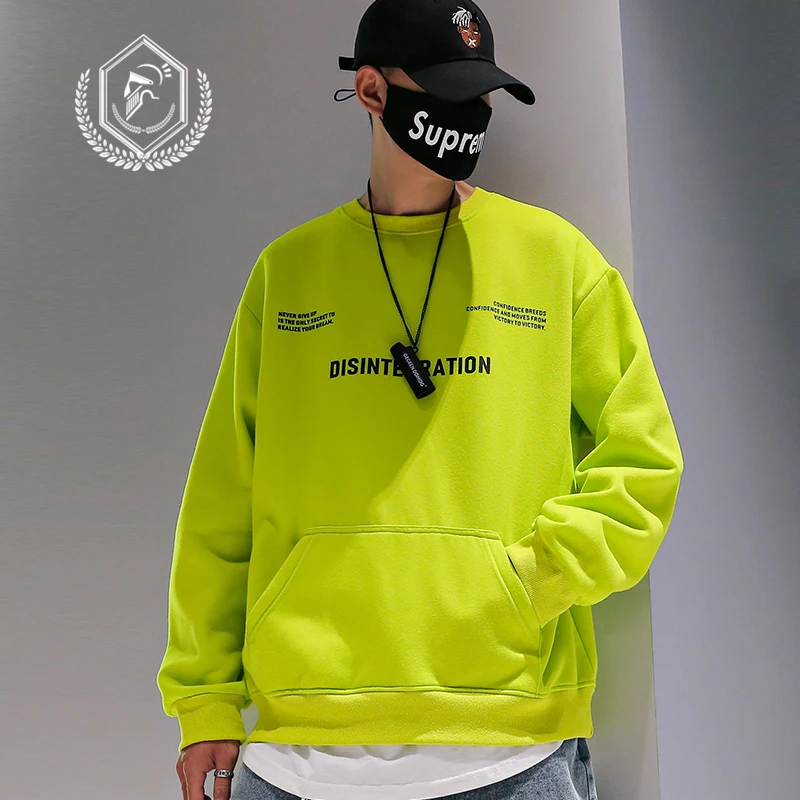 

Men Loose Print Long Sleeve Hip Hop Sweatshirts