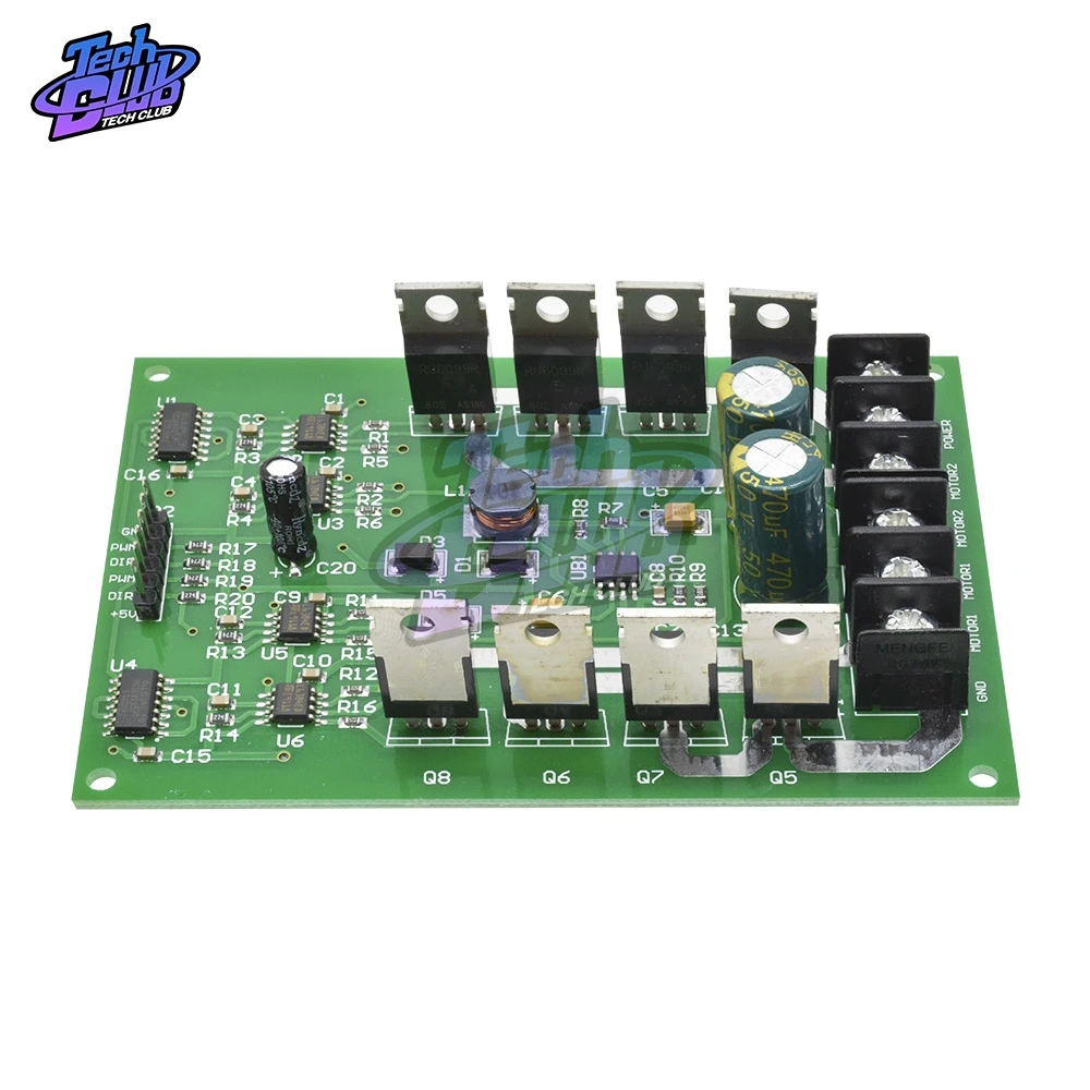 Плата контроллера привода двигателя постоянного тока 5 В 12 24 15 А двойной H-мост 3-36