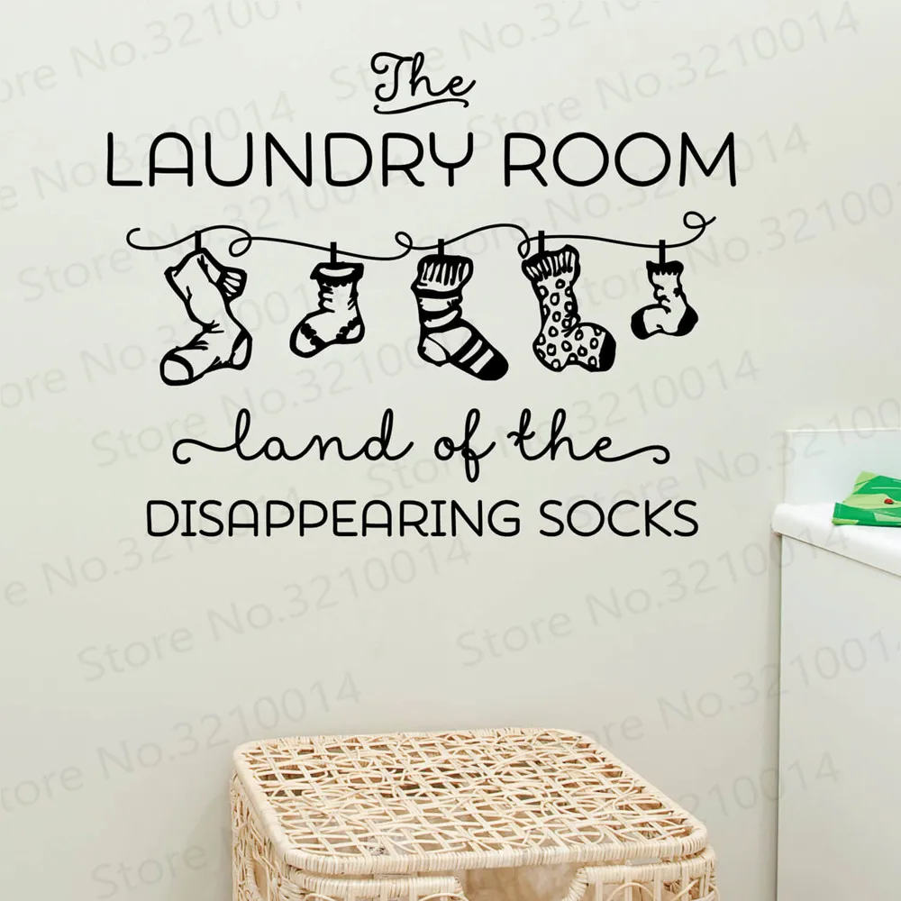 

Decals Art Vinyl Mural Home Room Decor Wall Stickers Stickers Laundry Room Sign Wallpaper WL233