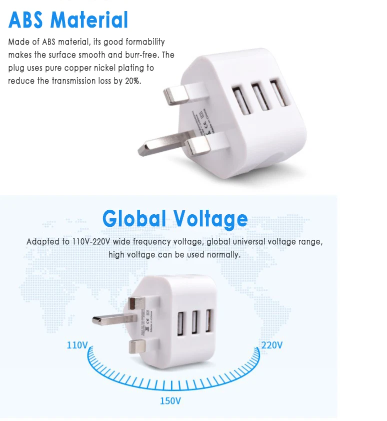 1PC Universal US UK AU To EU Plug USA Euro Europe Travel Wall AC Power Charger Outlet Adapter Converter 2 Round Socket Pin | Электроника