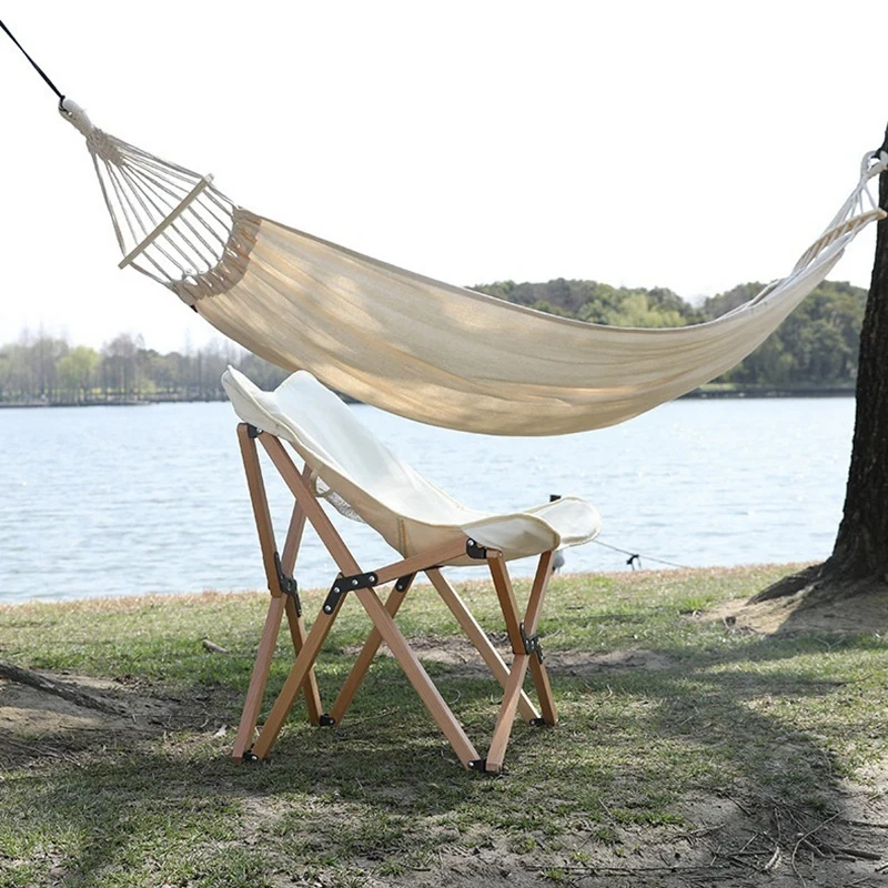 

Camping Hammock Garden Sports Home Travel Double Hammock Canvas Hammock with Travel Bag