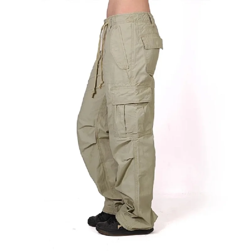 Женские Удобные повседневные брюки-карго на шнурке с карманами-XS-серый | Женская
