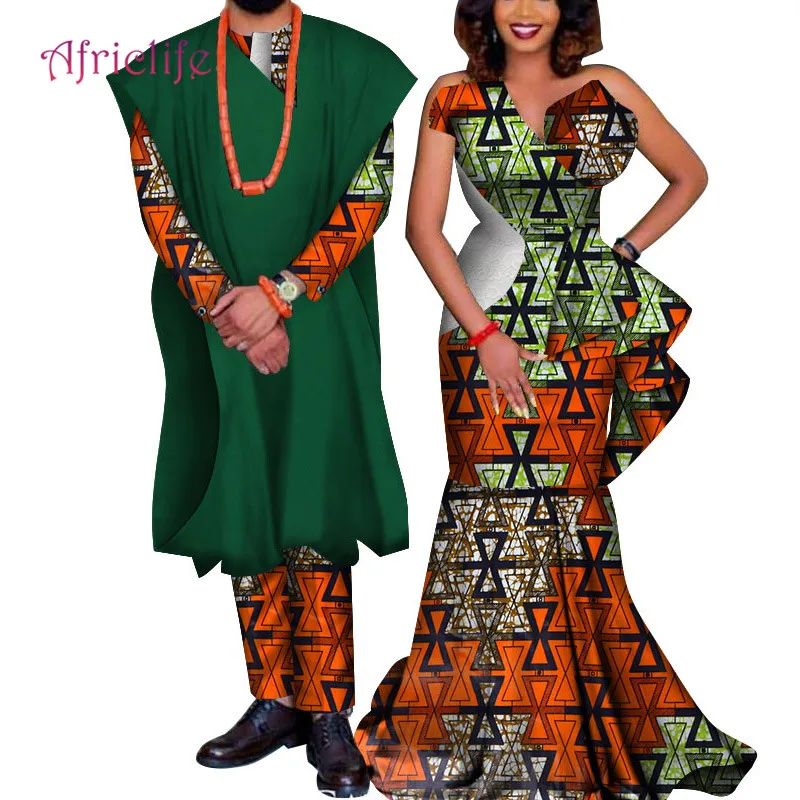 Костюм с Африканским принтом для женщин и мужчин костюм свадебной вечеринки
