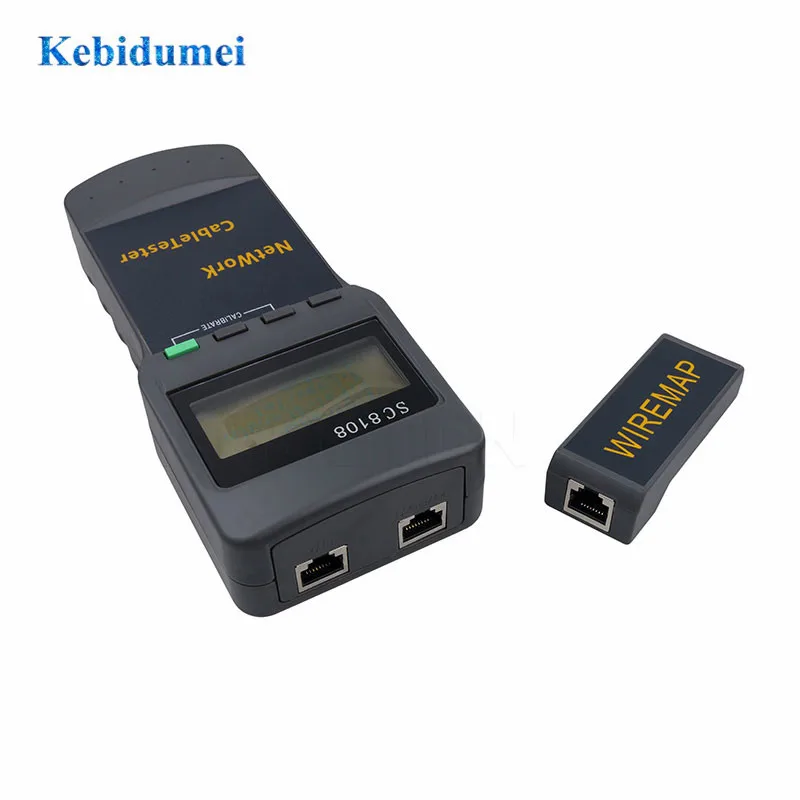 Беспроводной сетевой тестер Kebidumei SC8108 с ЖК дисплеем кабеля RJ45 и LAN для телефона