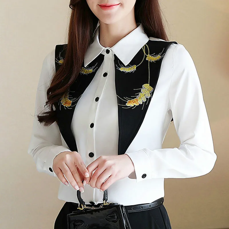 Женская блузка 2020 корейская модная женская одежда женские топы с длинным рукавом