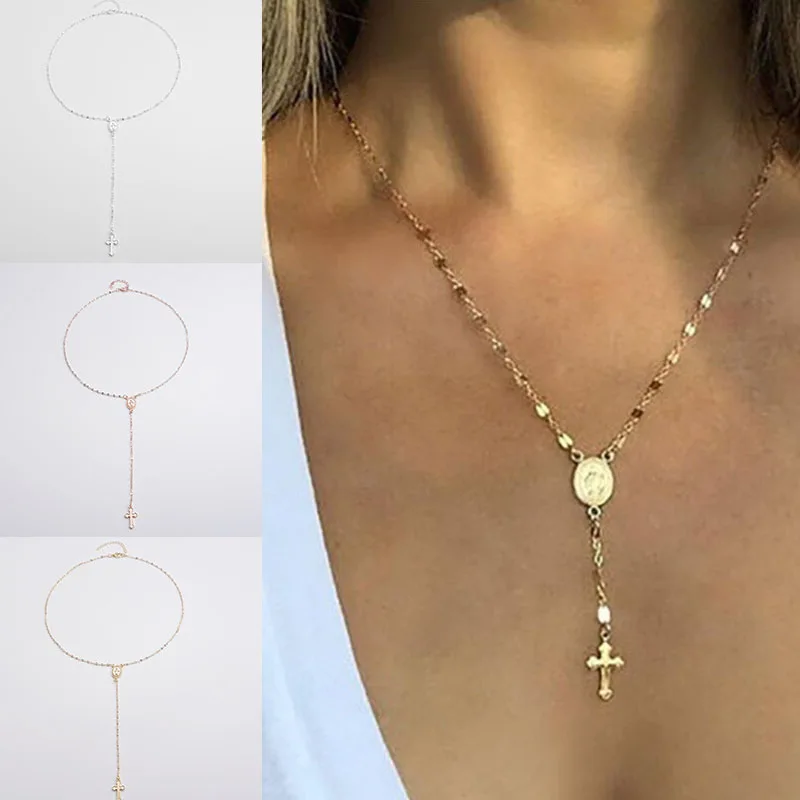 

European and American Madonna of the Cross Necklace ladies fashion new popular pendant necklace jewelry