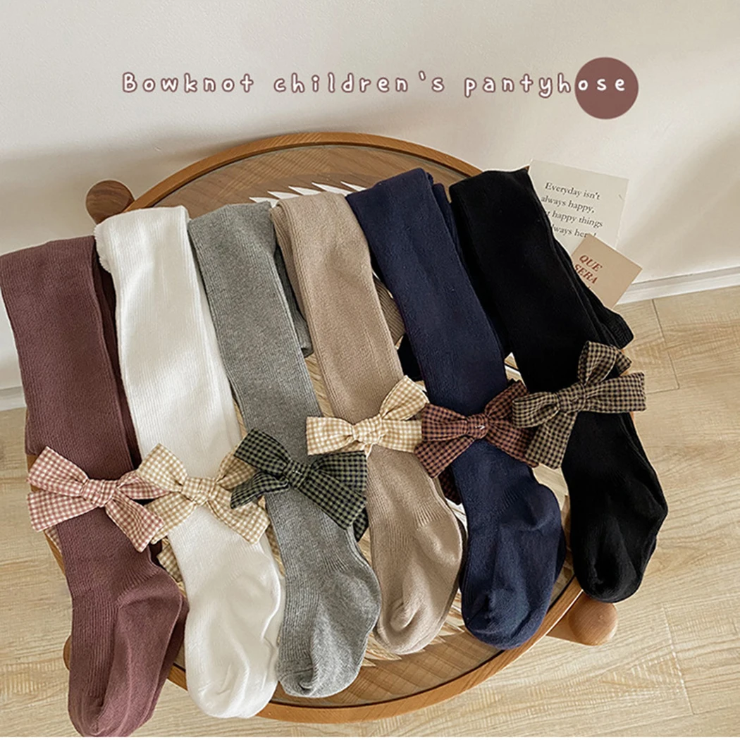 Женские винтажные стильные колготки принцессы с бантом хлопковые чулки Детские