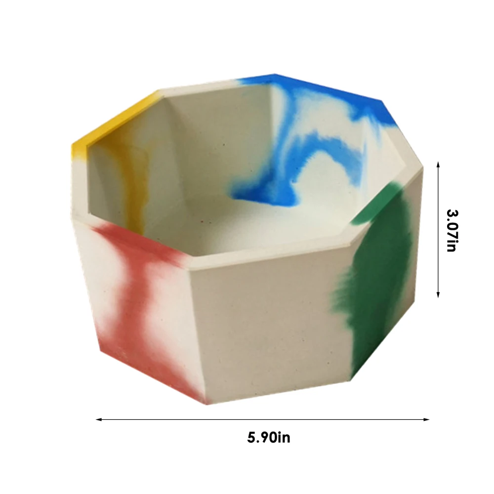 

Octagon Silicone Molds for Cement Resin Art Silicone Moulds Concrete Pot Garden Planter Pot Molds DIY Cement Flower Pot Molds