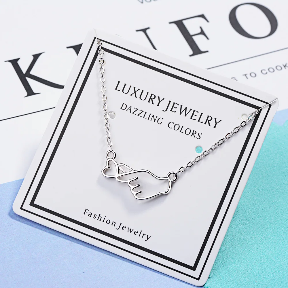 Брендовое модное милое ожерелье с сердечками и из стерлингового серебра 925