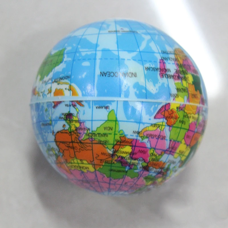 

Toys For Boys World Atlas Geography Map Earth Globe Foam Toy Ball Relief Bouncy Stress P8W4