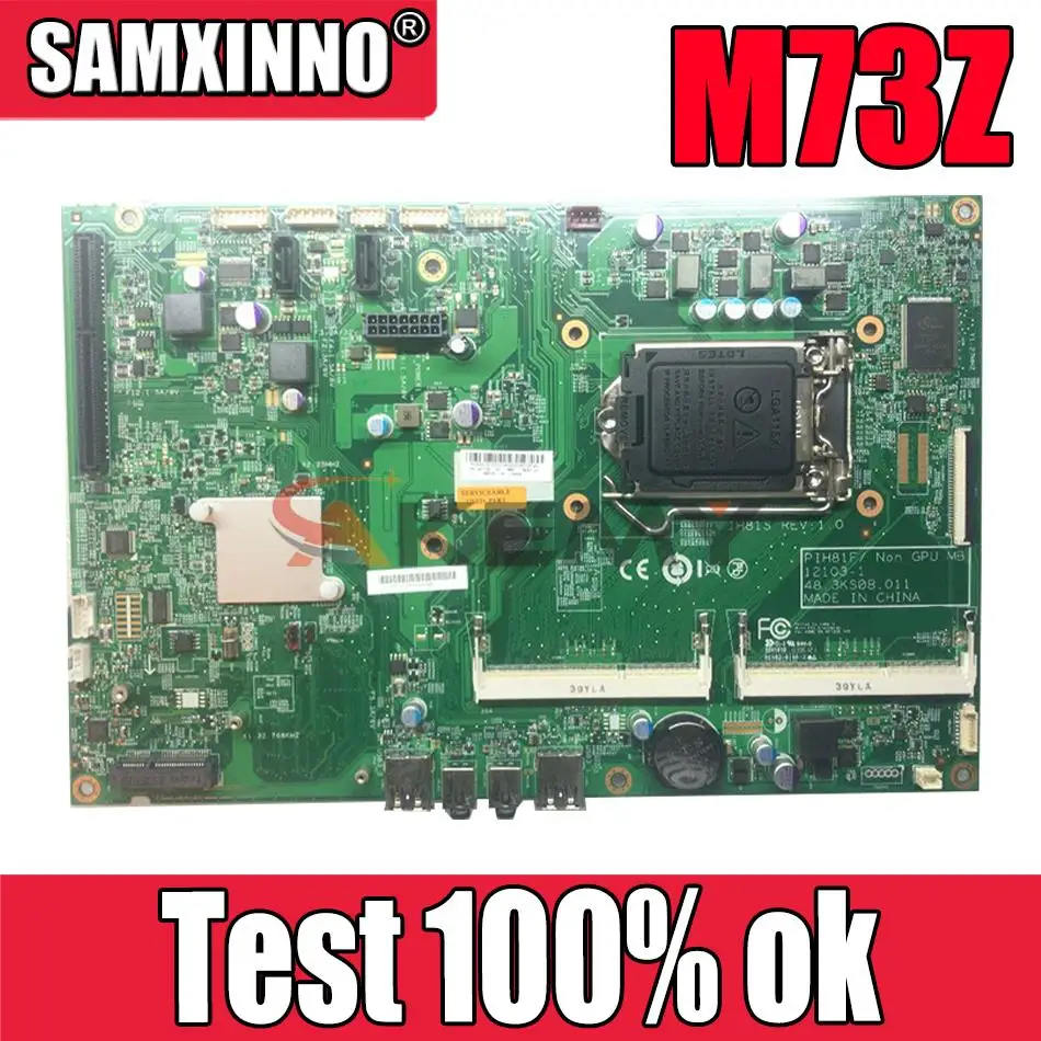 

For Lenovo M73Z E73Z AIO Motherboard DDR3 PIH81F 48.3KS05.011 IH81S REV:1.0 H81 MB 03T7281
