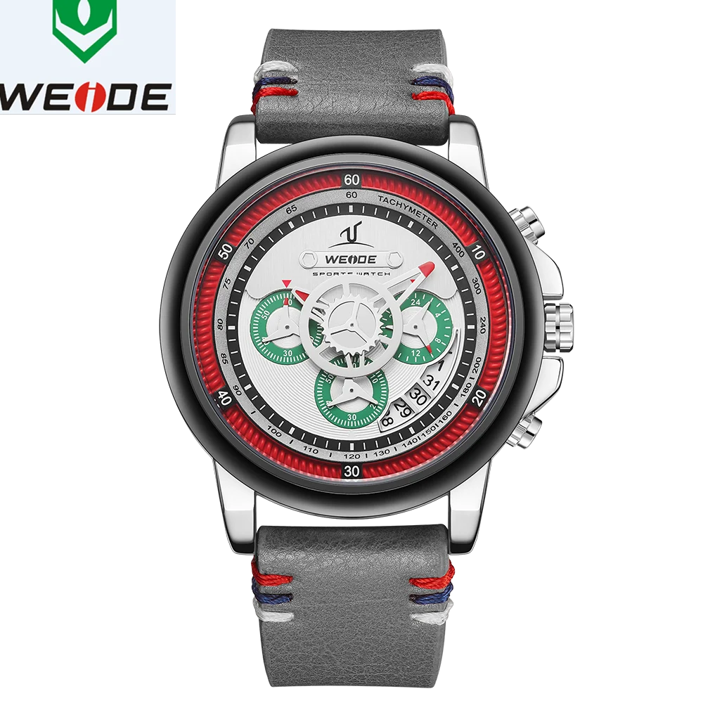 WEIDE мужские роскошные часы военные спортивные водонепроницаемые несколько