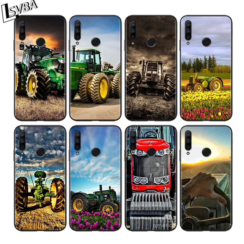

Tractor cool for Huawei Honor 30 20 10 9S 9A 9C 9X 8X MAX 10 9 Lite 8A 7C 7A Pro Silicone Black Phone Case
