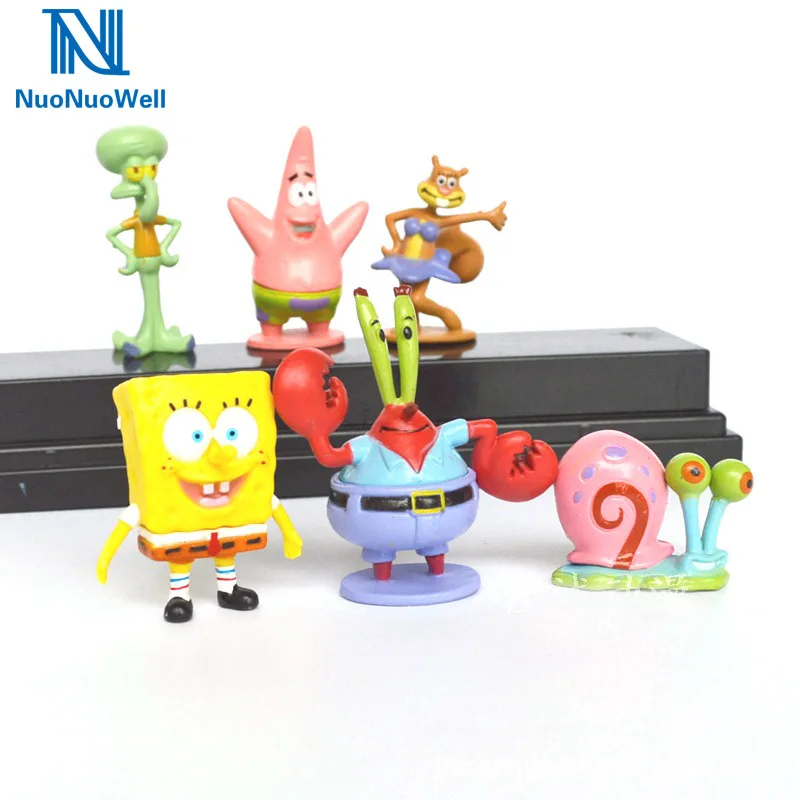 Аквариума благоустройство 6Pcs Pack аниме Рисунок орнаментный Декор домашние