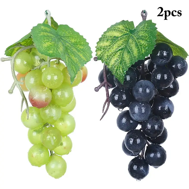 2 шт. искусственный фруктовый виноград пластиковые искусственные листья