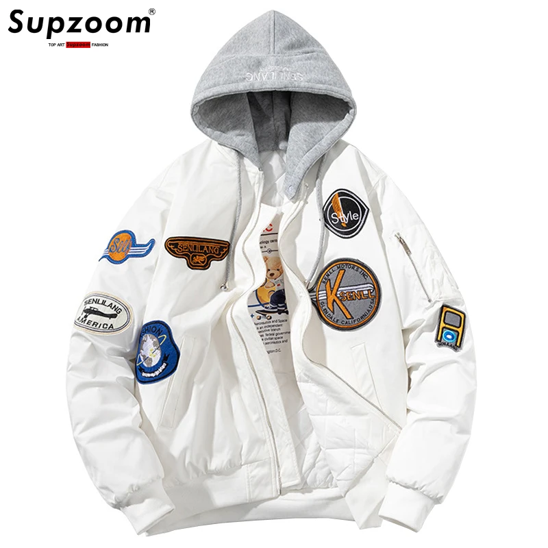 Supzoom Новое поступление модная утепленная куртка пилота брендовая одежда с