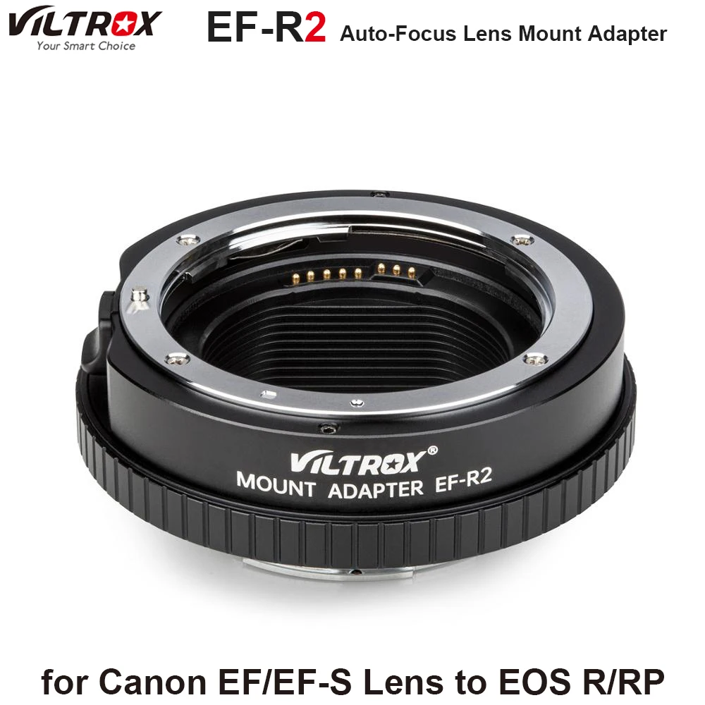 

Viltrox EF-R2 Lens Mount Adapter Auto Focus for CanonEF/EF-S lens to EOSR/ EOSRP with Functional Control Ring