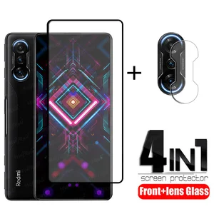 4 in 1 for xiaomi redmi k40 gaming glass for redmi k40 gaming tempered glass hd screen protector for redmi k40 gaming lens glass free global shipping