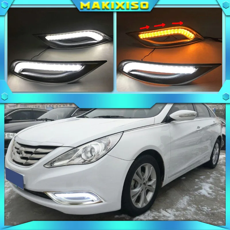 Дневные ходовые огни DRL 12 В желтые поворотные сигнальные для 2011-2013 Hyundai SONATA