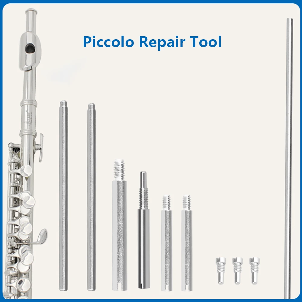 

10Pcs Piccolo Repair Parts Set Steel Shaft Screw Repair Tools Woodwind Instrument Repair Maintenance Kit Short Flute Accessories