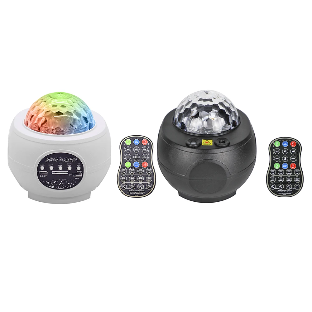 

USB LED Starry Night Light Remote Control Water Wave Projector Lamp Rechargeable Music Projection Light Decor Gifts