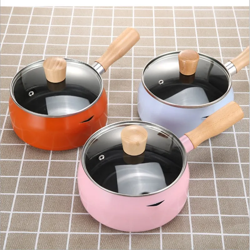 Деревянный большой живот молочный горшок бытовой три Цвет с антипригарным