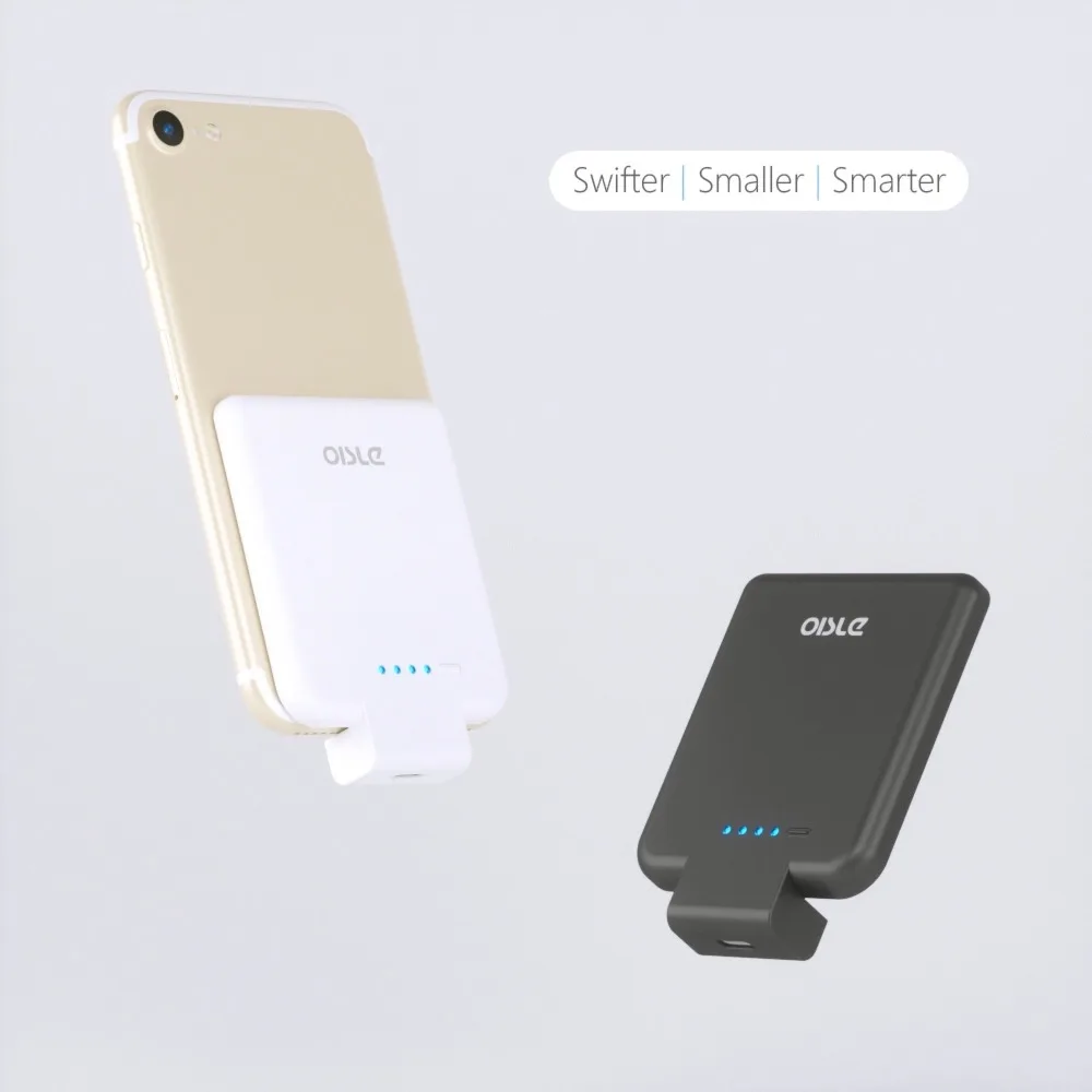 2800 мАч милый вставленный внешний аккумулятор с беспроводной приемник QI для iPhone 6 7 8/S X XR мини Встроенный чехол для зарядного устройства