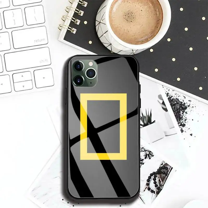 

Case Name National Geographic Phone Case case For Iphone 11 Pro MAX XR X 7 8Plus SE2020 DIY Shockproof Glass Soft Silicone Edge