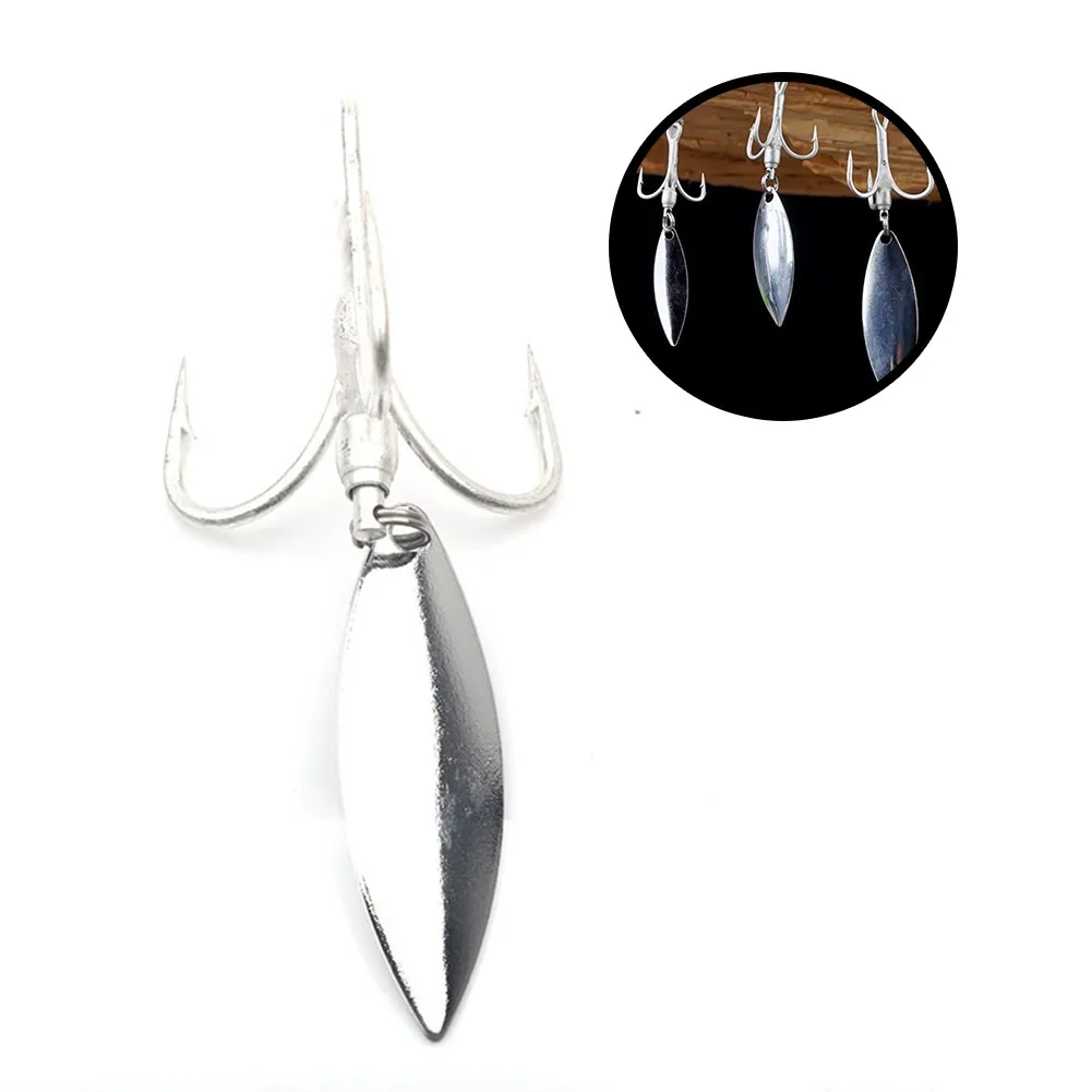 

5Pcs Fishing Hook Treble Hook With Spoon 2# 4# 6# 8# Fishhook Spinner Bait Durable Metal Fish Hook Iscas Pesca Fish Tackle