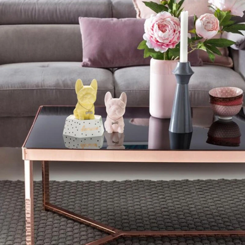 

Crystal Epoxy Resin Mold 3D French Bulldog Silicone Mould DIY Crafts Ornaments Car Decorations Casting Tool