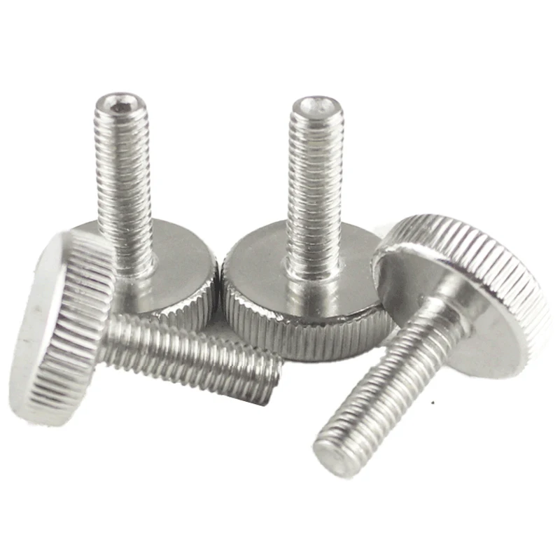 304 Stainless Steel Flat Head Handle Thumb Screw GB835 Knurled Big Round Adjusting Bolt Advertising Nail M3 M4 M5 M6 | Обустройство