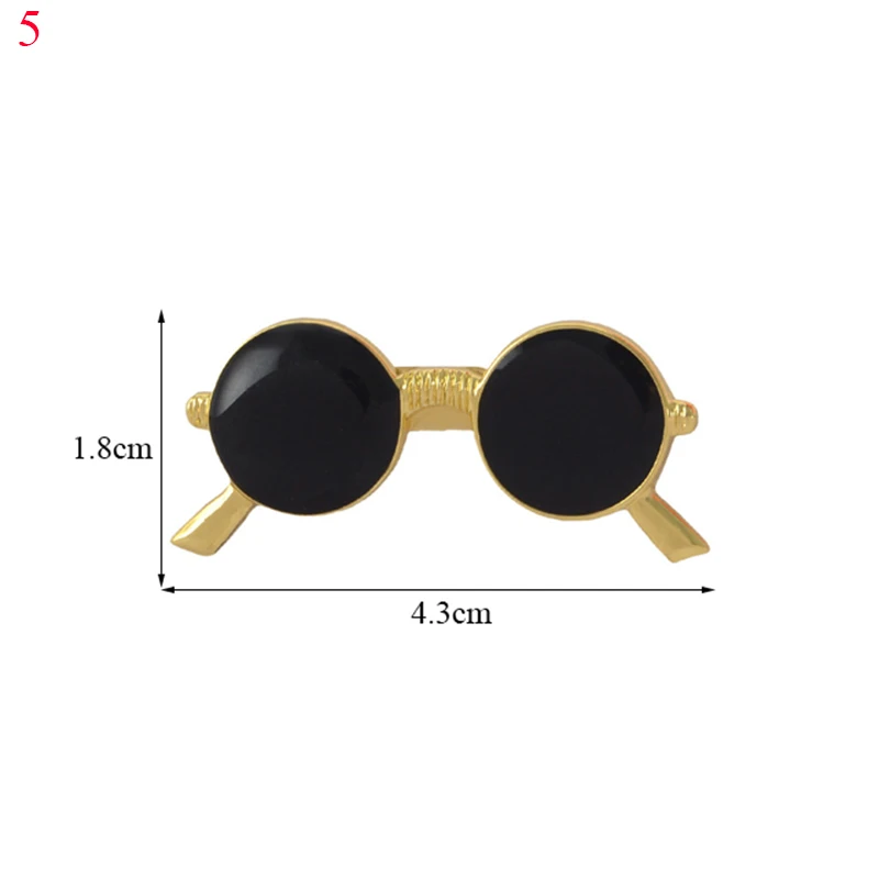 

Simple Collar Pins Enamel Oil Durable Glasses Brooch Fashion Brooches New Portable Sunglasses Pins Special Clothing Accessories