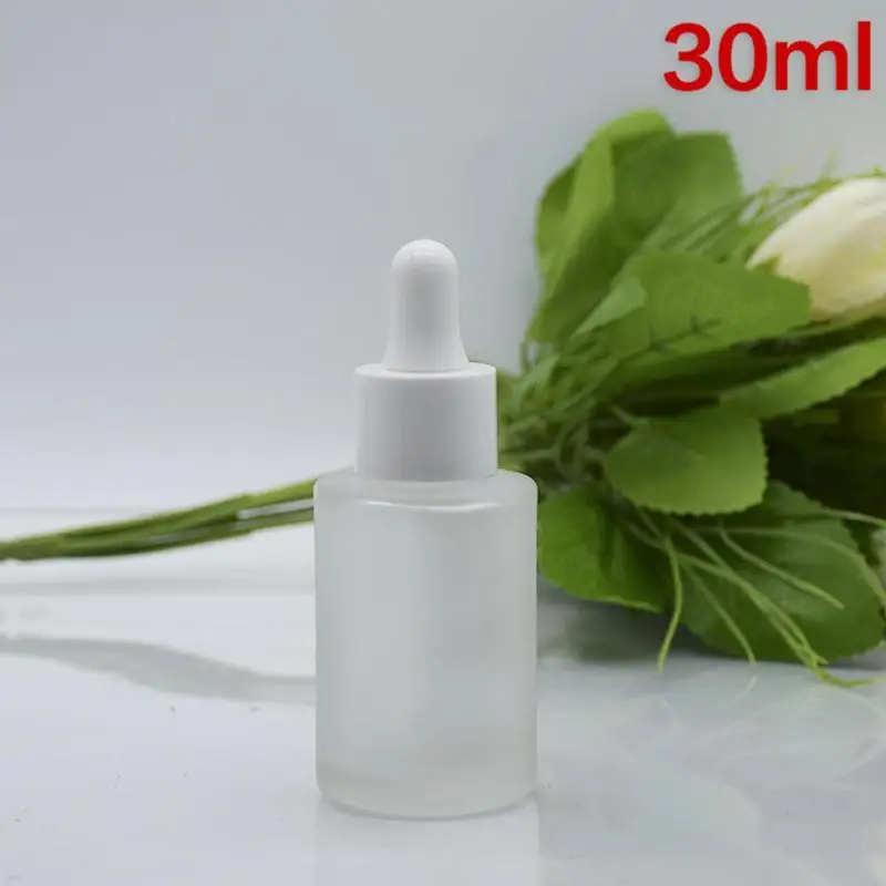 

4 Pcs Dropper Bottle Tubes Frosted Clear Glass Aromatherapy Liquid Oil Pipette Refillable For Essential Bottles Containe Ma C8F5